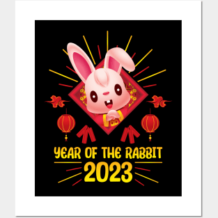 Good Luck Zodiac Happy Chinese New Year of the Rabbit Posters and Art